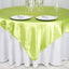 Satin 72"x72" Table Overlay Square Tablecloth Apple Green - Smooth Finish Table Cover