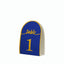 25-Pack 7" Disposable Table Numbers, Royal Blue Free Standing Double Sided Table Number Place Cards with Metallic Gold Foil Numbers 1-25