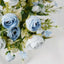 4 Pack 12" Artificial Dusty Blue Ranunculus Silk Flower Bridal Bouquets, Faux Buttercup Floral Arrangement