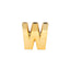 Shiny Ceramic Vase Letter "W" Gold Plated - Chic Bud Planter Pot for Events & Decor 6"