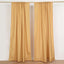 2 Pack Gold Polyester Event Curtain Drapes, 10ftx8ft Backdrop Event Panels With Rod Pockets 130 GSM