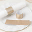 50-Pack Paper Napkin Rings Beige Glitter - Stylish Disposable Napkin Holders 1.5"