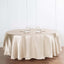 Satin 108" Round Tablecloth Beige - Smooth and Lustrous Table Cover