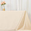 Scuba Rectangular 90"x132" Tablecloth Beige - Wrinkle Free, Stain Resistant & Seamless Table Cover
