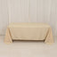 Polyester 72"x120" Rectangle Tablecloth Beige - Durable and Stylish Table Cover