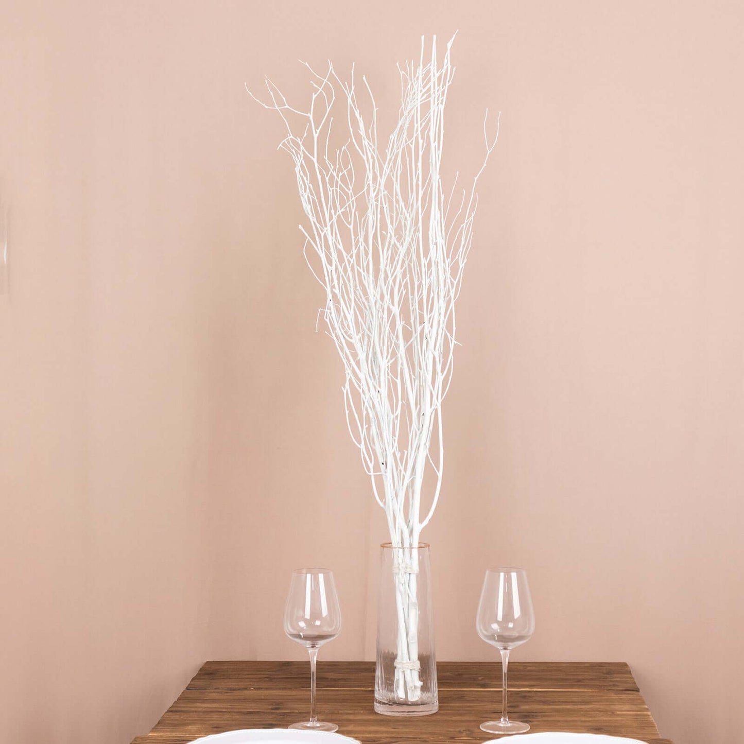 6-Pack Natural Birch Tree Branches 46" White - Versatile Extra Long Decorative Dried Willow Twigs Sticks for Vase Centerpiece Wedding Decor