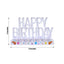 LED Cake Topper Multicolor Flashing Clear Acrylic - Perfect Happy Birthday Party Decor 5"x3"