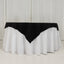 Cotton Blend 54"x54" Table Overlay Square Tablecloth Black - Wrinkle-Resistant Finish for Modern Table Settings