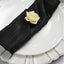 5 Pack Taffeta 20"x20" Napkins Black - Accordion Crinkle Dinner Napkins