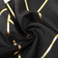 Polyester 9ft Table Runner Black with Gold Foil Modern Geometric Accent