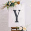 Decorative Rhinestone Alphabet "Y" Letter Stickers, Glitter Adhesive Craft Letters Black DIY Sparkle Embellishments 8"