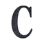 Decorative Rhinestone Alphabet "C" Letter Stickers, Glitter Adhesive Craft Letters Black DIY Sparkle Embellishments 8"
