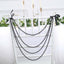 Faux Pearl Beaded 16" Chair Back Garland Sash Black Gatsby-Inspired Style - Pre-Tied Chic Wedding Decor for Chiavari Chairs