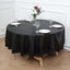 5-Pack Plastic Table Covers Black Round - Durable PVC Disposable Tablecloths for Events 84"