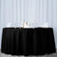 Premium Polyester 108" Round Tablecloth Black - Wrinkle-Resistant 220GSM Table Cover for Weddings & Events