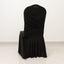 Black Spandex Banquet Chair Cover with Ruffle Skirt & Cross Back Sash â€“ Stretch Slipcover for Events