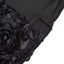 Satin Rosette Chair Cover for Banquet Chairs Black - Stretch Fitted Slip-On Slipcover