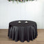 Satin 108" Round Tablecloth Black - Smooth and Lustrous Table Cover for Weddings & Events