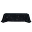 Scuba Rectangular Tablecloth 90"Ã—156" Black with Rhinestone Accents â€“ Seamless, Wrinkle-Free, Stain-Resistant Event Linen