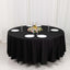 Scuba Round 108" Tablecloth Black - Wrinkle Free & Stain Resistant Table Cover for Exquisite Events