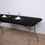 Stretch Spandex 72"x30" Rectangle Tablecloth Top Cover Black - Durable Fitted Table Topper Cap