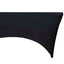 Stretch Spandex 48"x30" Rectangle Tablecloth Black - Durable Form-Fitting Table Cover