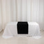 Scuba Polyester 24"x72" Wide Table Runner Black - Wrinkle-Free Table Linen