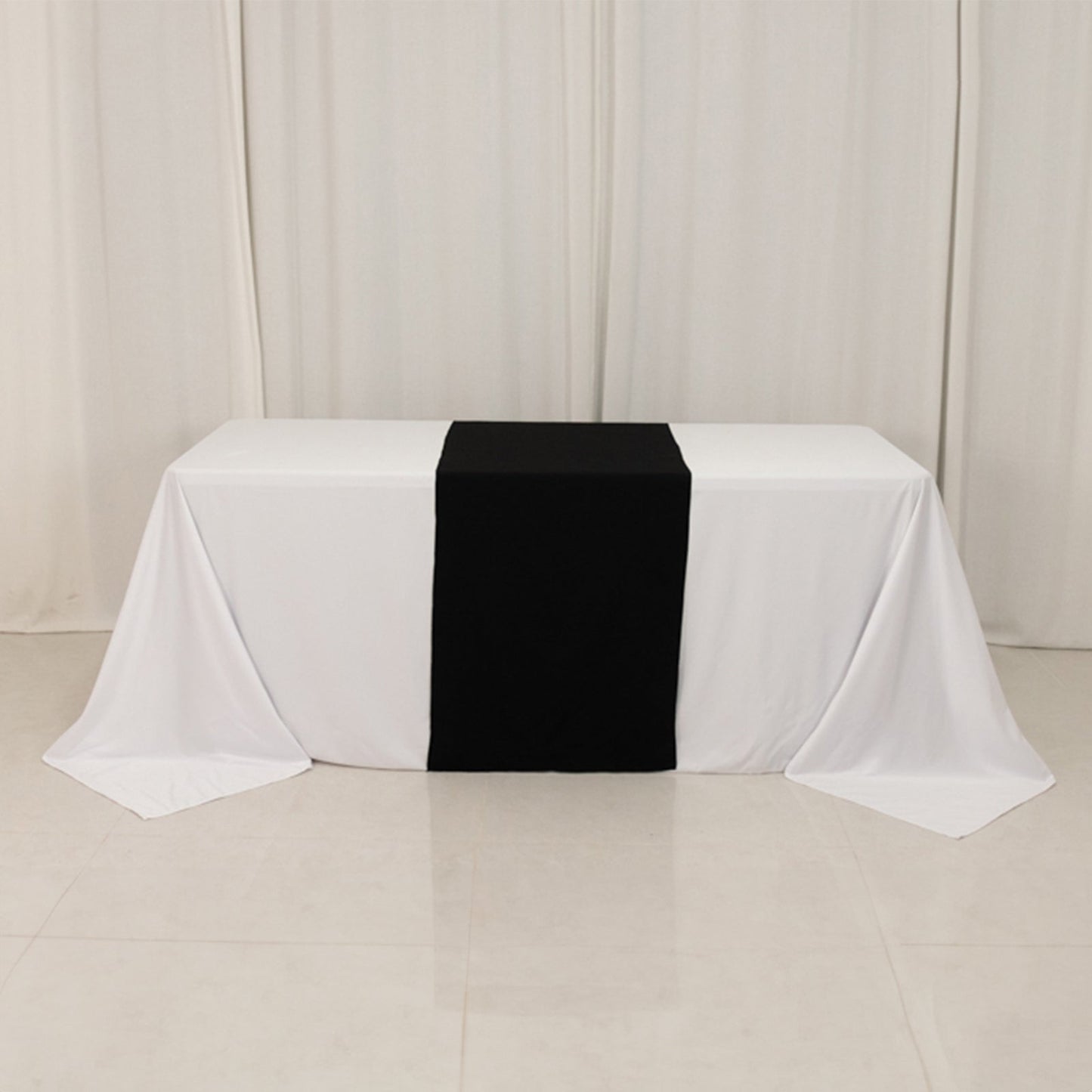 Wide Premium Polyester 24"x72" Table Runner Black - Sublimation Printable Banner
