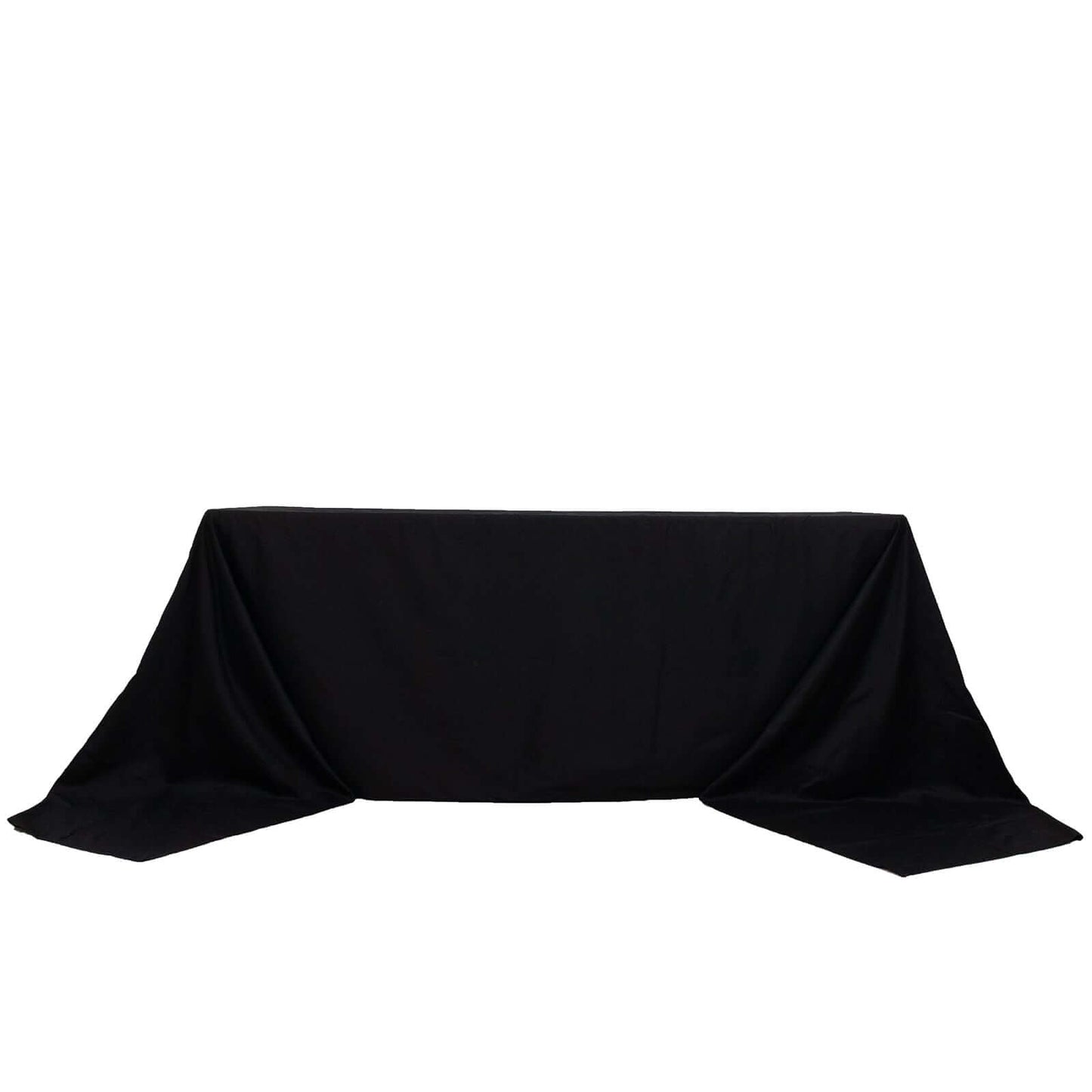 100% Cotton 90"x156" Rectangle Tablecloth Black Linen - Seamless, Soft & Breathable Table Cover