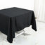 100% Cotton 70"x70" Square Tablecloth Black Linen - Soft & Breathable Fabric Table Cover