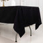 100% Cotton 60"x102" Rectangle Tablecloth Black Linen - Soft & Breathable Table Cover