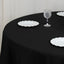Fire Retardant Premium Polyester 108" Round Tablecloth Black - Stylish High-Performance Table Cover for Large Gatherings