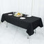 Premium Polyester 54"x96" Rectangle Tablecloth Black - Durable 220GSM Stain-Resistant Fabric Table Cover