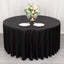 Sequin Dots Polyester Round 120" Tablecloth Shimmering Black - Wrinkle Free & Sparkling Table Cover