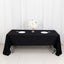 100% Cotton 60"x126" Rectangle Tablecloth Black Linen - Sophisticated, Soft & Breathable Table Cover