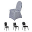 Spandex Chair Cover with Foot Pockets for Banquet Chairs Black/White Striped - Durable Stretch Fitted Slipcover for Weddings & Gatherings