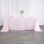 Taffeta 90"x132" Rectangle Tablecloth Blush - Seamless Accordion Crinkle Table Cover