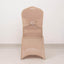 Spandex Chair Cover with Silver Rhinestone Buckled Sash Band Nude - Stretch Fitted Slipcover