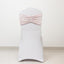 5 Pack Crushed Velvet Chair Bands Blush Wide Ruffle Style - Textured Chair Sashes for Stunning Event Decor - 8"x15"