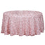 Satin 120" Round Tablecloth Blush - Grandiose 3D Rosette with Seamless Finish Table Cover