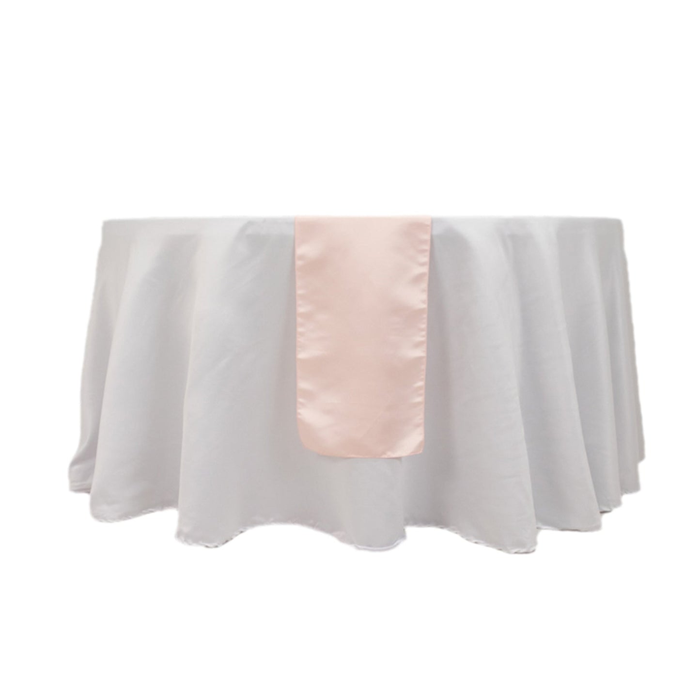 Lamour Satin 12"x108" Table Runner Blush - Smooth & Lustrous Finish
