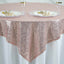 Sequin 60"x60" Table Overlay Square Tablecloth Blush - Luxe Wedding Table Topper