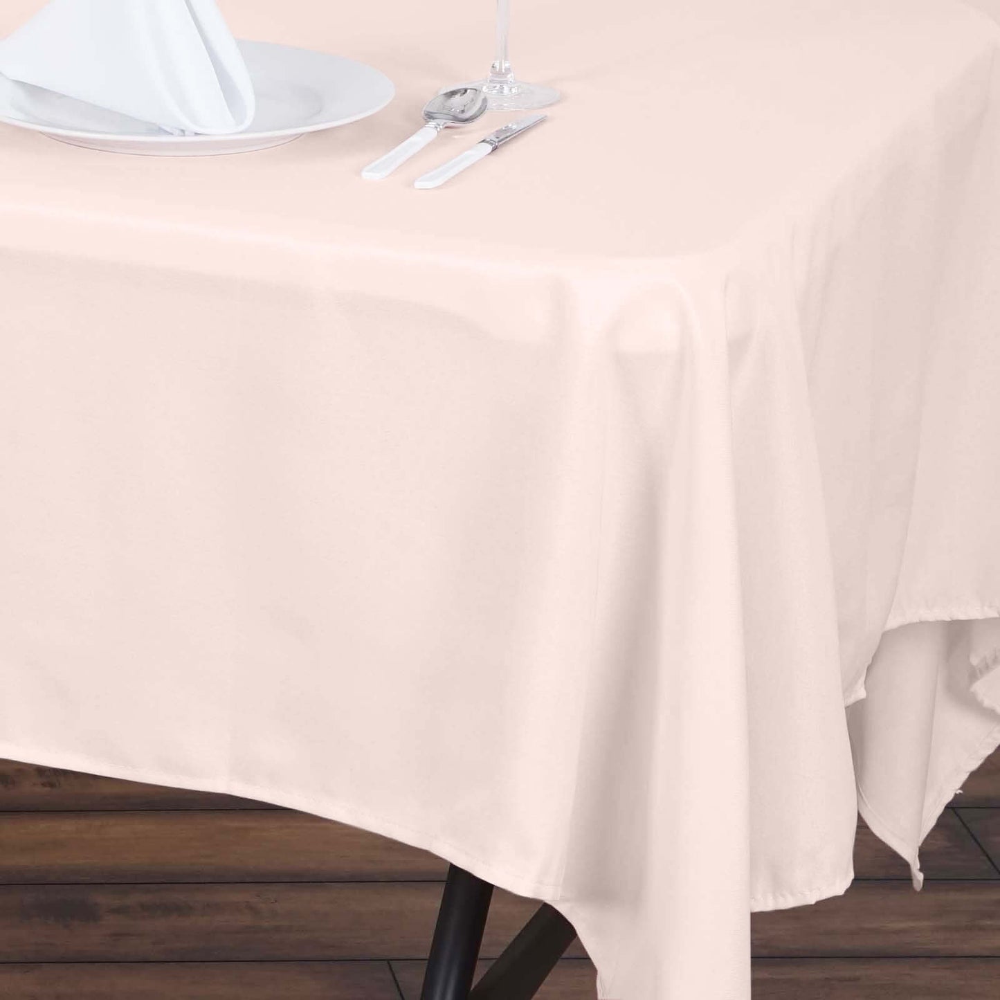 Polyester 60"x126" Rectangle Tablecloth Blush - Wrinkle-Resistant Table Cover