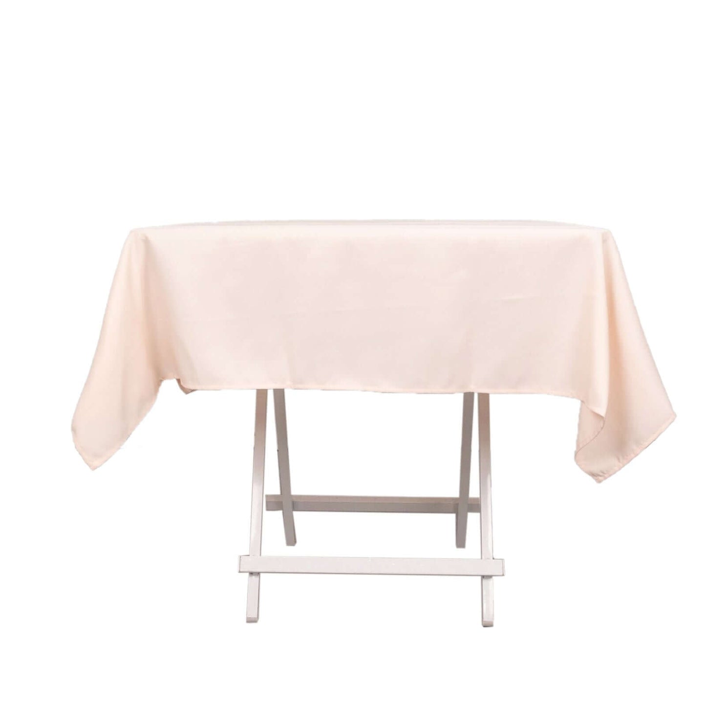 Premium Polyester 54"x54" Square Tablecloth Blush - Stain and Wrinkle-Resistant 220GSM Table Cover