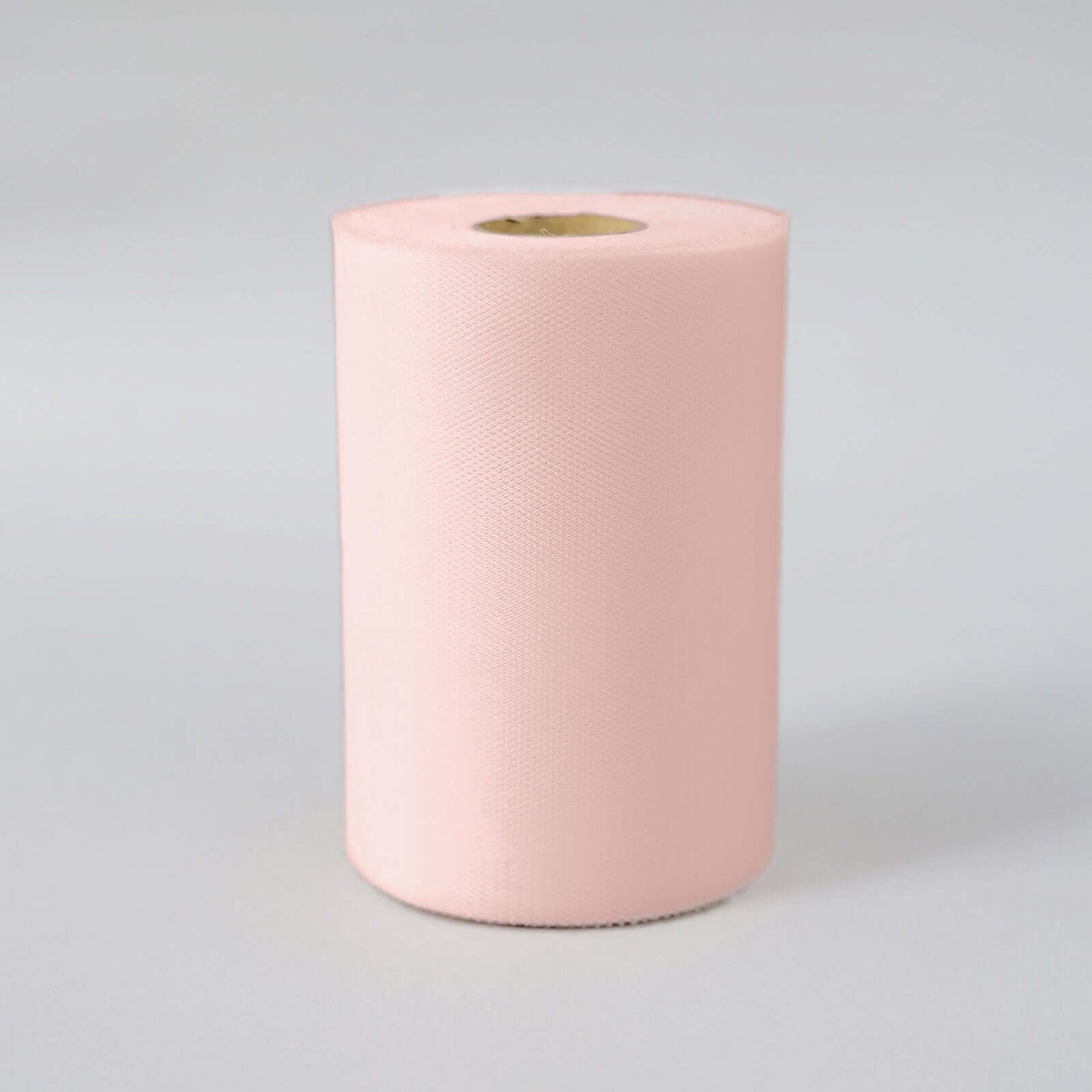 6"x100 Yards Blush Tulle Fabric Bolt, Sheer Fabric Spool Roll For Crafts