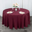 Premium Polyester 120" Round Tablecloth Burgundy - Seamless 220GSM Wrinkle-Resistant Table Cover
