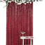 8ftx8ft Burgundy Sequin Event Curtain Drapes, Backdrop Event Panel