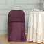 Polyester Slip On Folding Chair Covers Burgundy - Stain-Resistant Reusable Durable Fabric