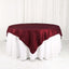 Taffeta 72"x72" Table Overlay Square Tablecloth Burgundy - Accordion Crinkle Table Cover