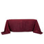 Taffeta 90"x132" Rectangle Tablecloth Burgundy - Seamless Accordion Crinkle Table Cover